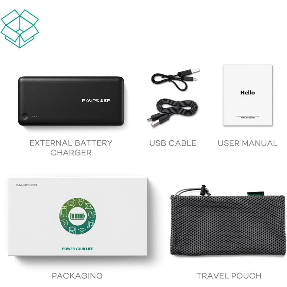 RAVPower Xtreme 26,800mAh 3-Port Portable Power Pack