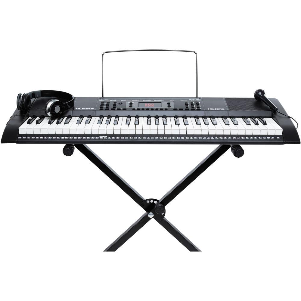 Alesis MELODY 61 Portable 61-Key Keyboard with Built-In Speakers and Accessories