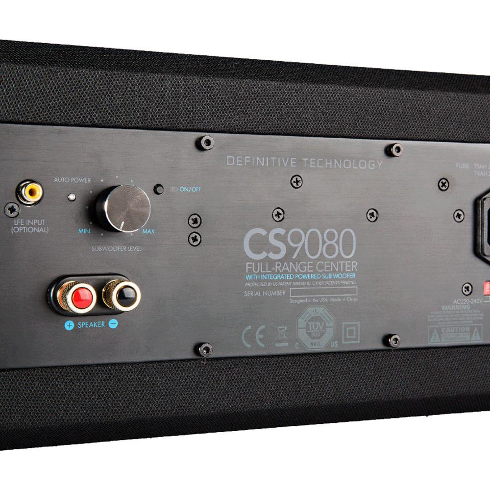 Definitive Technology CS9080 Three-Way Center Channel Speaker with Integrated 8" Powered Woofer and 10" Bass Radiator