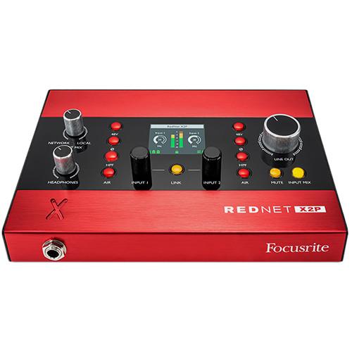 Focusrite RedNet X2P 2x2 Dante Audio Interface with Red Evolution Mic Pres