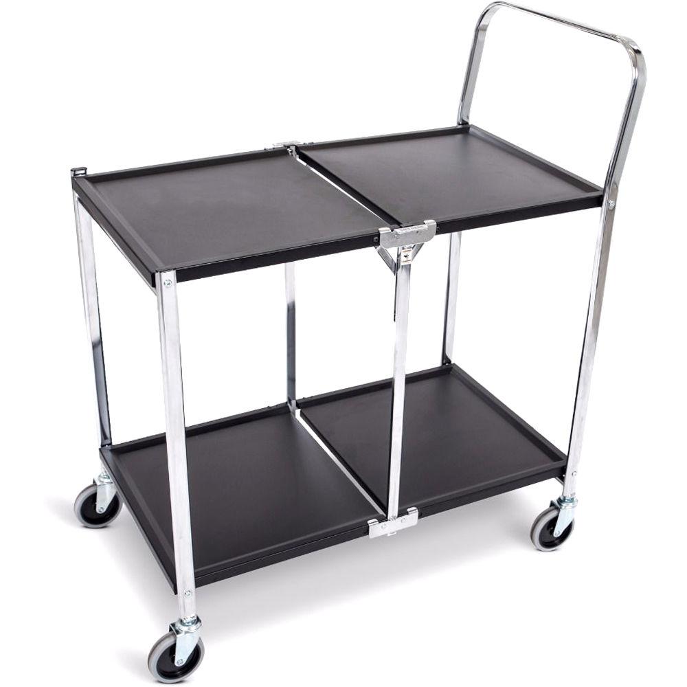 Luxor Two-Shelf Collapsible Metal Utility Cart