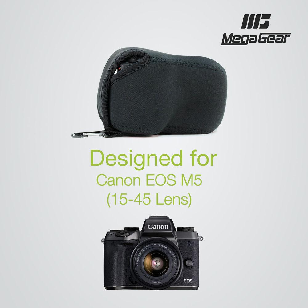 MegaGear Ultra-Light Neoprene Camera Case for Canon EOS M5 with 15-45mm