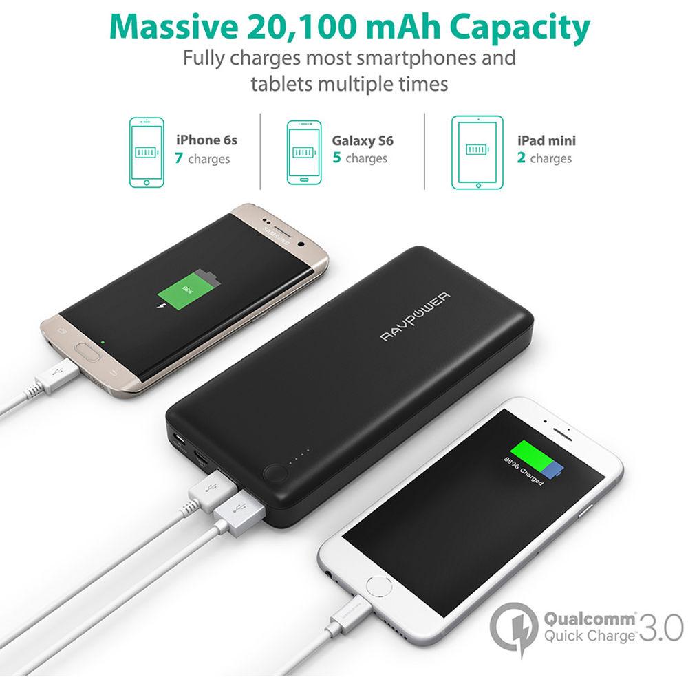 RAVPower 20,100mAh Turbo Portable Battery Pack