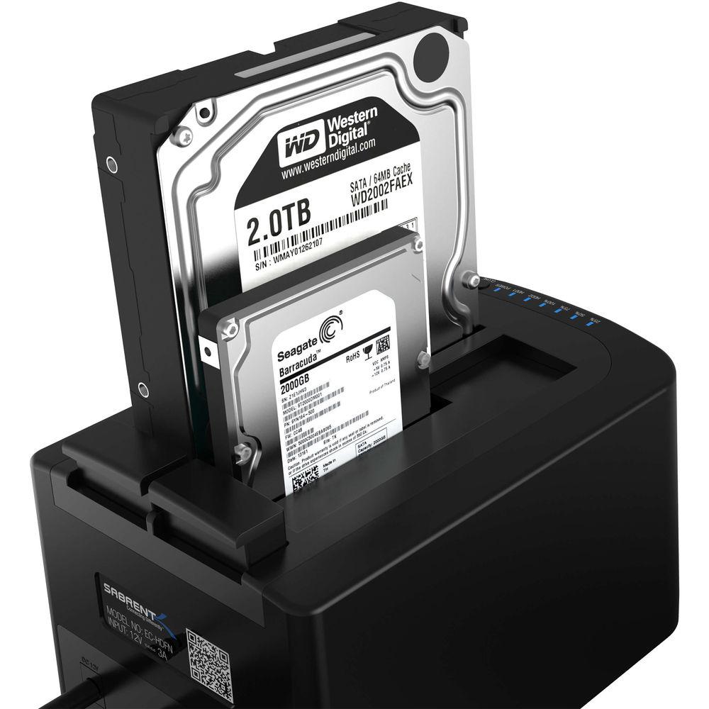 Sabrent 2.5" 3.5" SATA to USB 3.0 Dual Bay External Hard Drive Docking Station