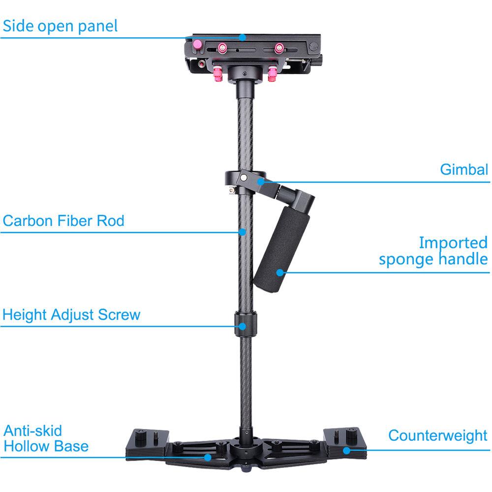 YELANGU Pro Handheld Carbon Fiber Camera Stabilizer for DSLR
