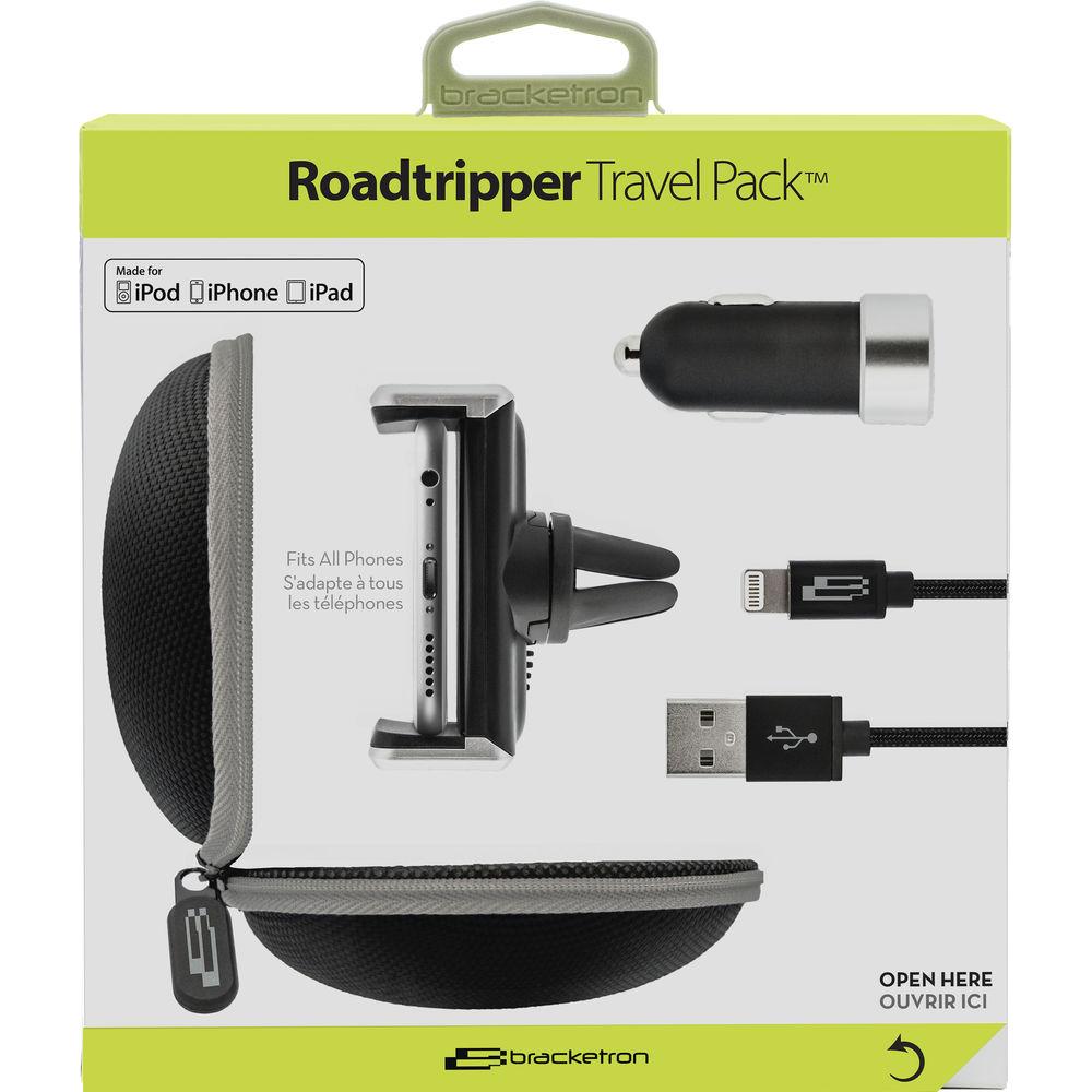 Bracketron Roadtripper Travel Pack Kit with Lightning Cable