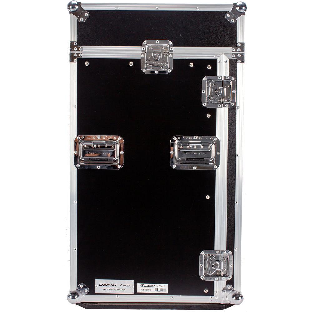 DeeJay LED Flight Road Case for 10 RU Mix Rack 16 RU Space Vertical Rack System with Full AC