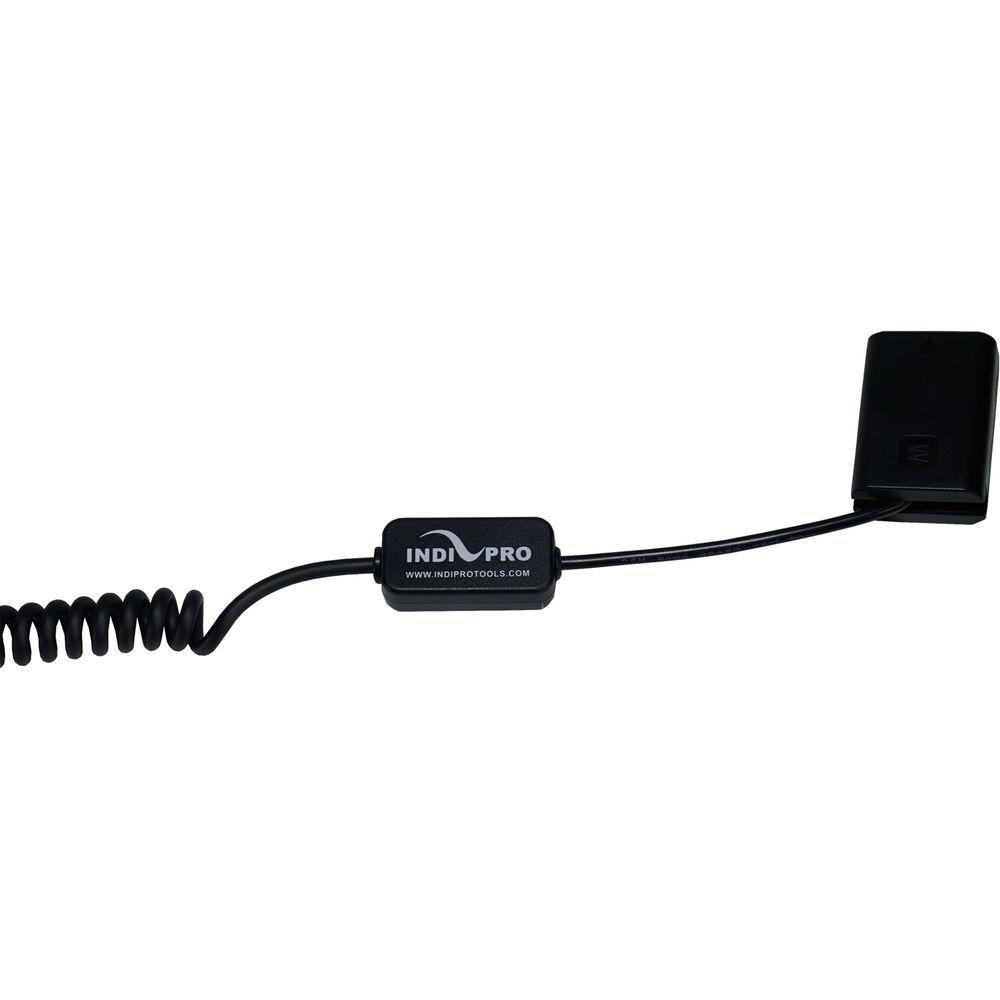 IndiPRO Tools D-Tap to Sony NP-FW50-Type Dummy Battery Inline-Regulated Coiled Cable