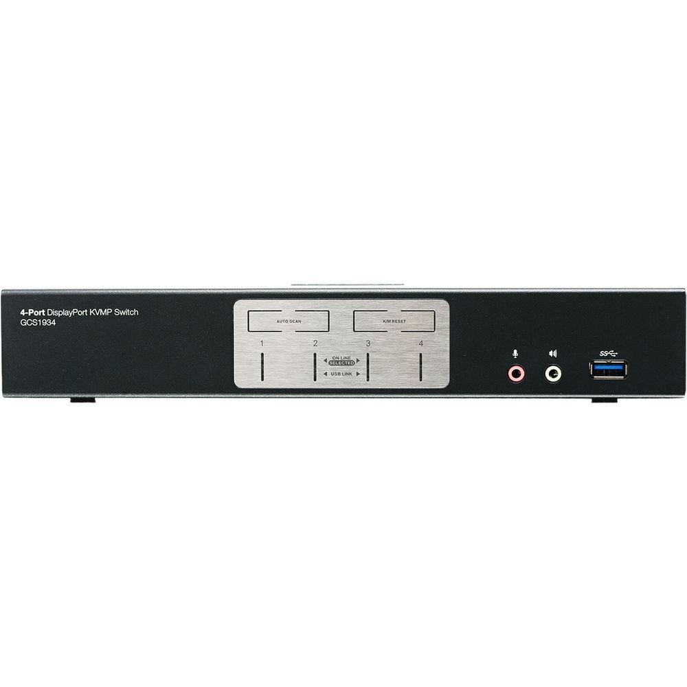 IOGEAR 4-Port DisplayPort 1.2 KVMP Switch with USB 3.1 Gen 1 Hub and Audio