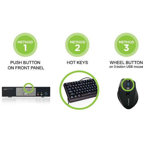 IOGEAR 4-Port DisplayPort 1.2 KVMP Switch with USB 3.1 Gen 1 Hub and Audio