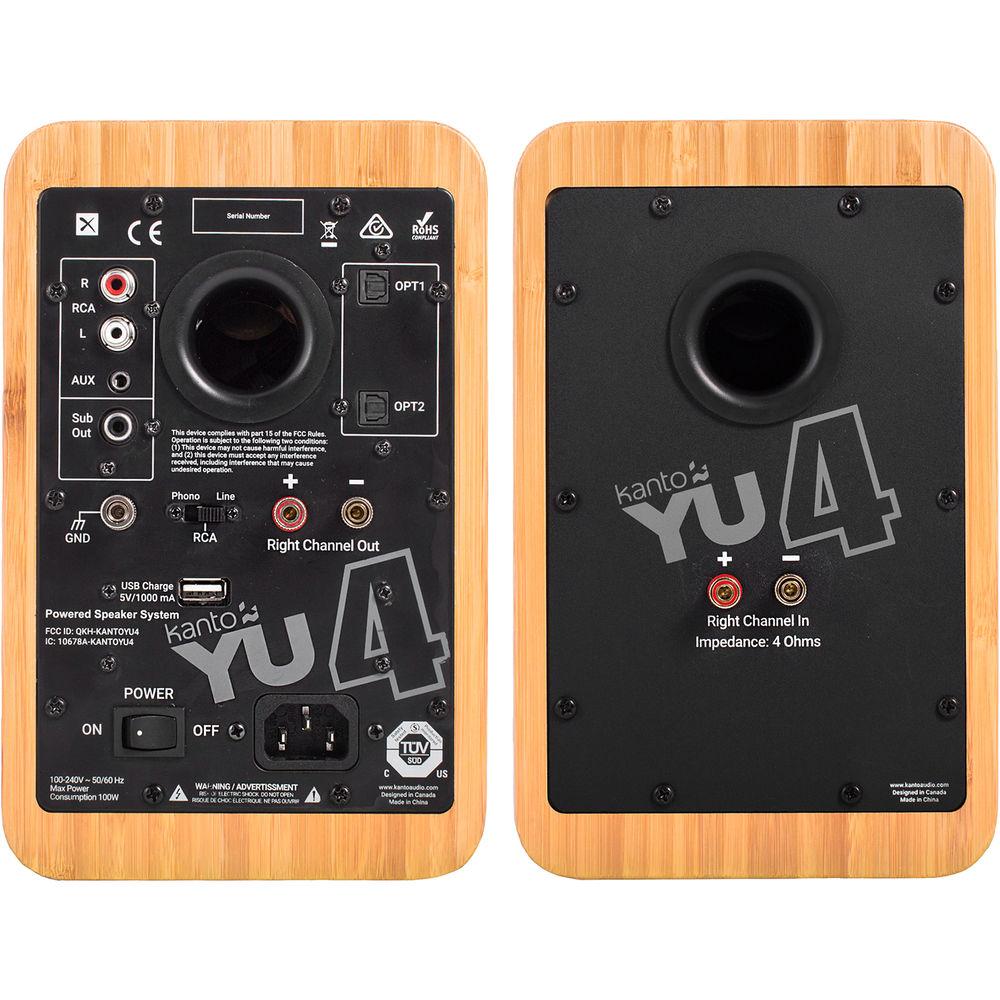 Kanto Living YU4 2-Way Powered Bookshelf Speakers