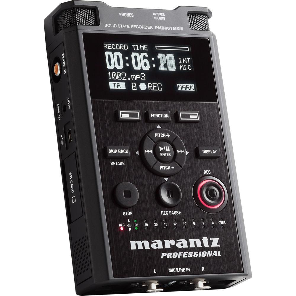Marantz Professional PMD-661 MKIII Handheld Solid-State Recorder with File Encryption