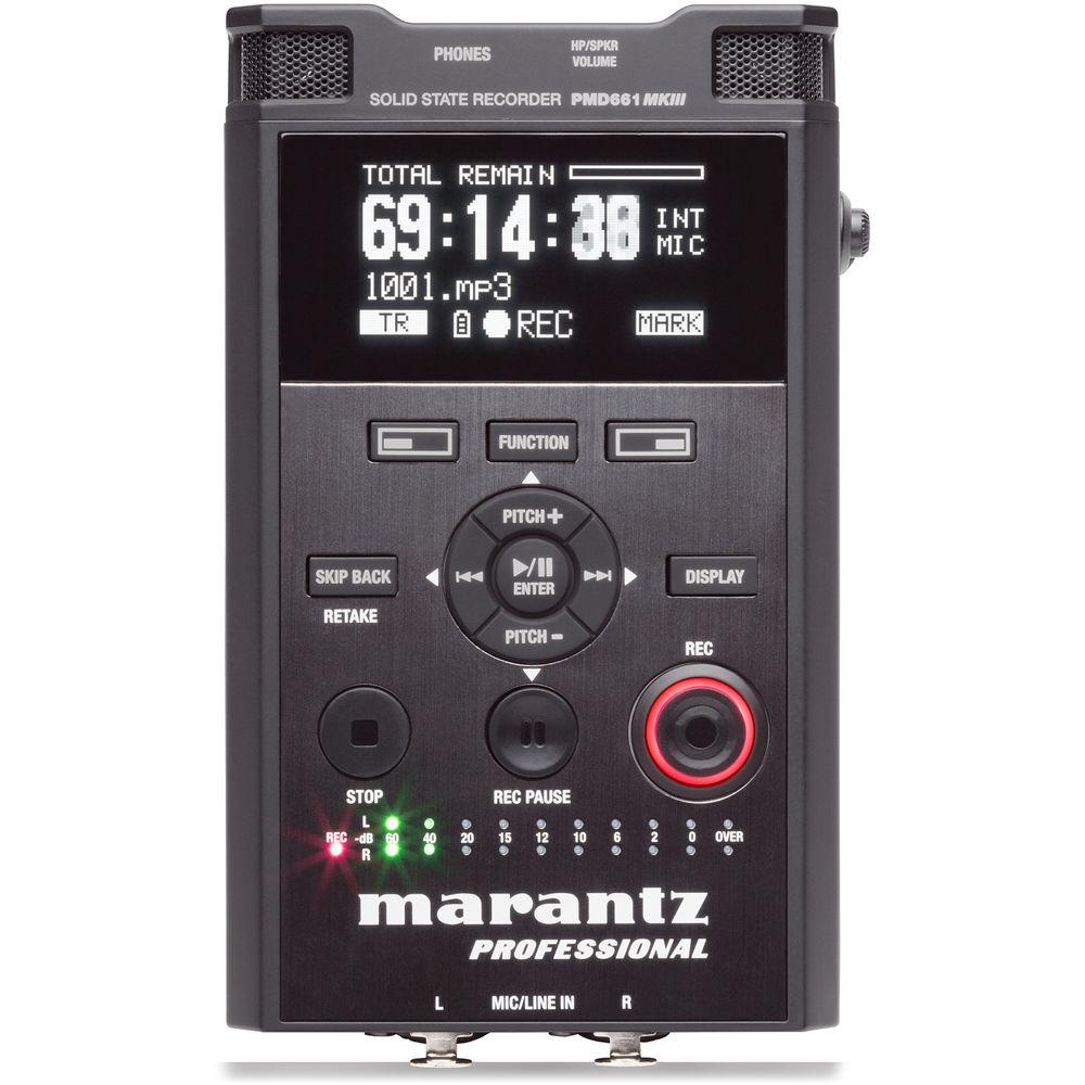 Marantz Professional PMD-661 MKIII Handheld Solid-State Recorder with File Encryption