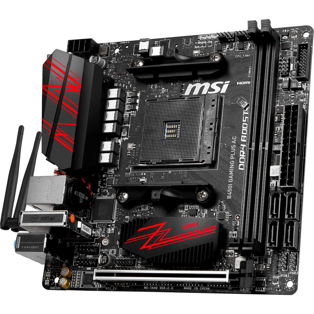 MSI B450I Gaming Plus AC AM4 Mini-ITX Motherboard