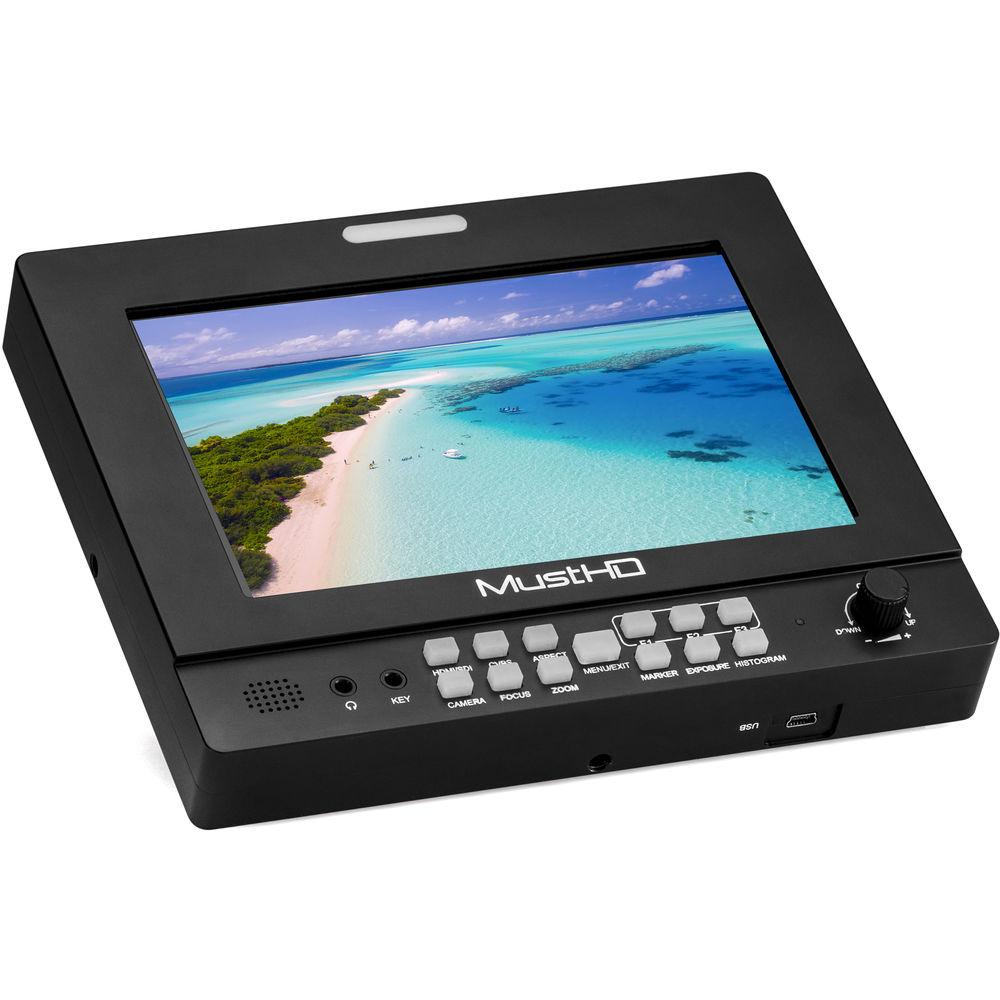 MustHD Hyper-Brite 1920 x 1200 7" 3G-SDI HDMI Field Monitor