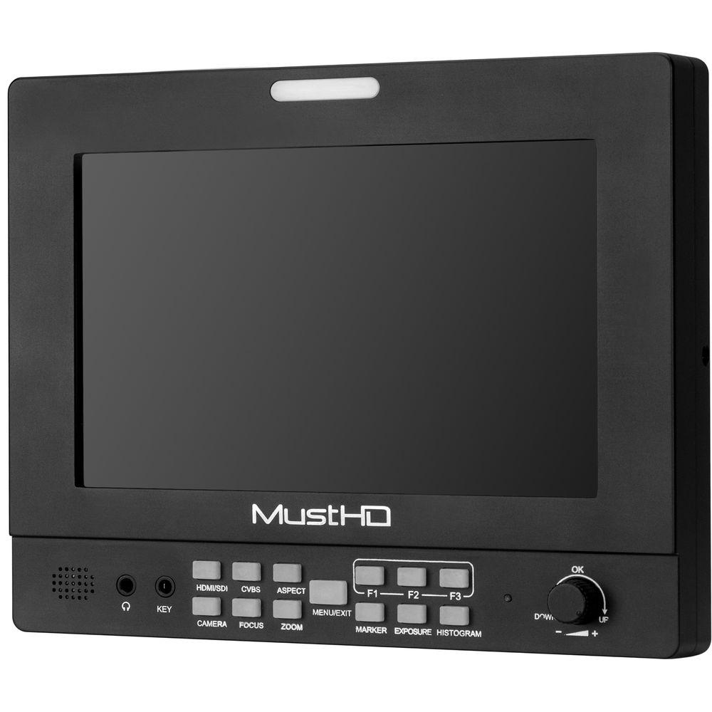 MustHD Hyper-Brite 1920 x 1200 7" 3G-SDI HDMI Field Monitor