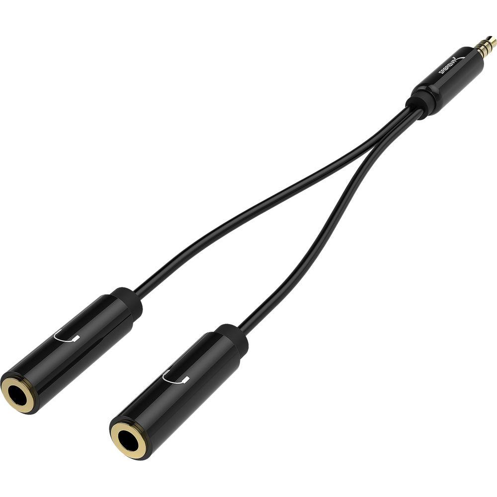 Sabrent 3.5mm Stereo Male to Two 3.5mm Stereo Female Audio Y-Splitter Cable for Speaker and Headphones