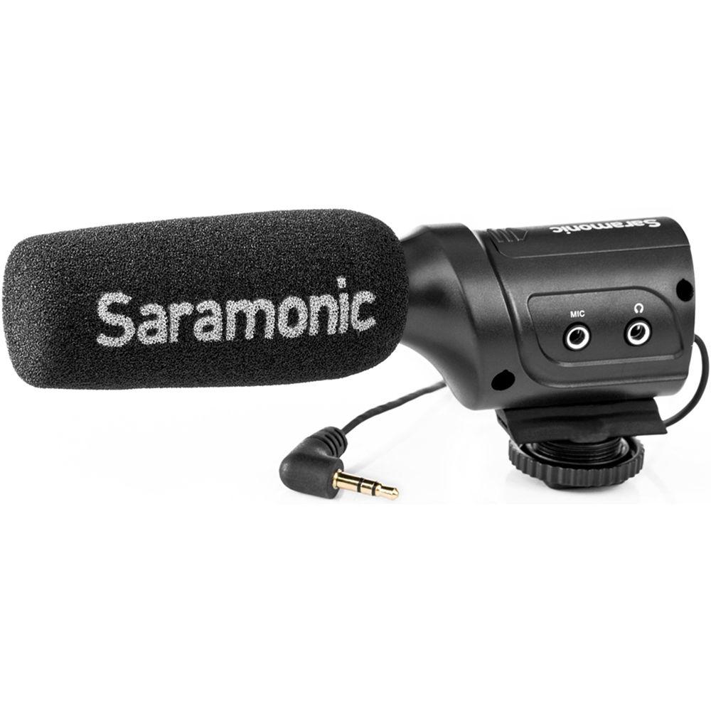 Saramonic SR-M3 Mini Directional Condenser Microphone with Integrated Shockmount