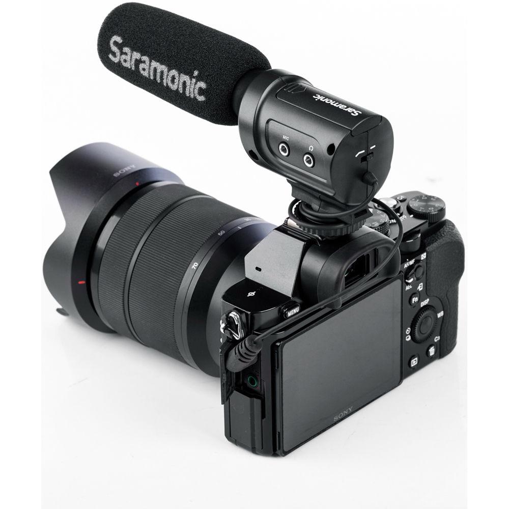 Saramonic SR-M3 Mini Directional Condenser Microphone with Integrated Shockmount