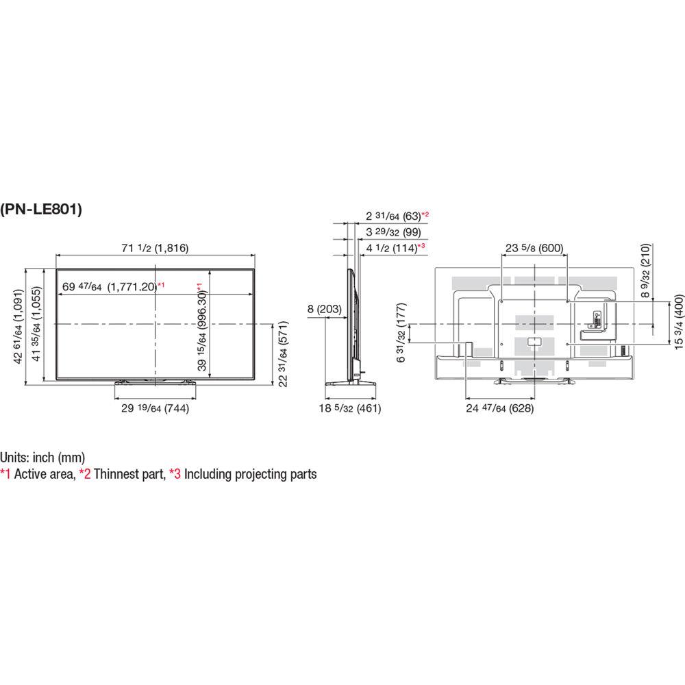Sharp PN-LE801 80" Class Full HD Commercial LED TV