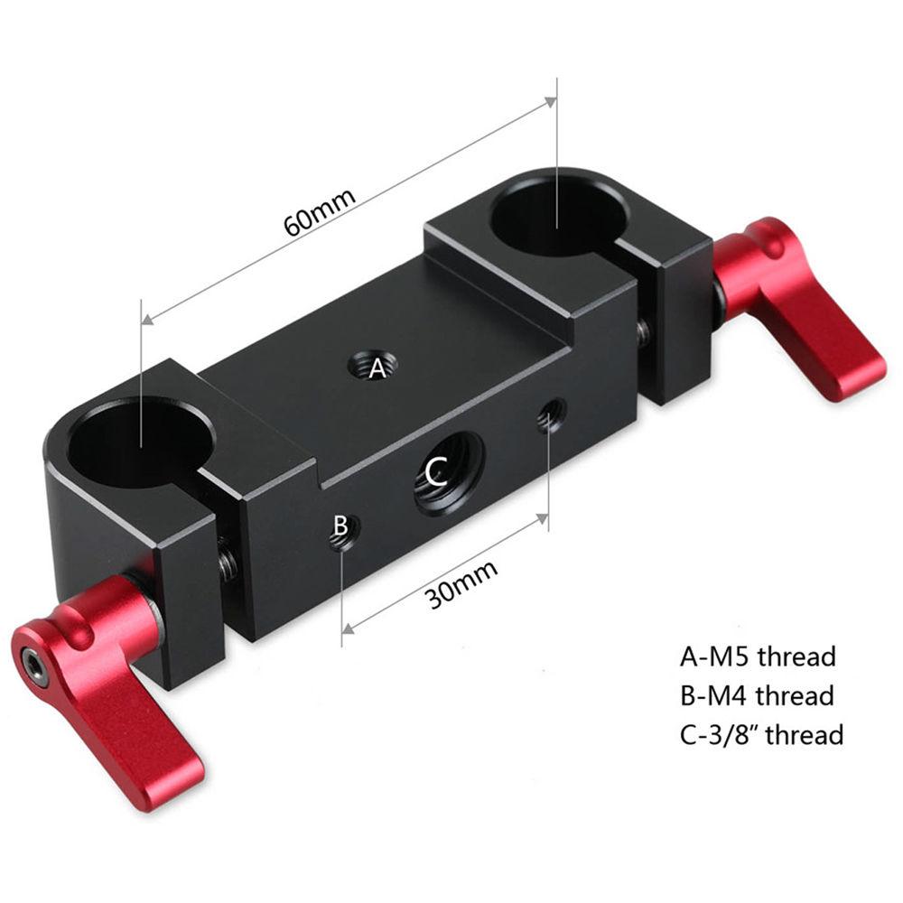 SmallRig Railblock with Double 15mm Rod Clamp