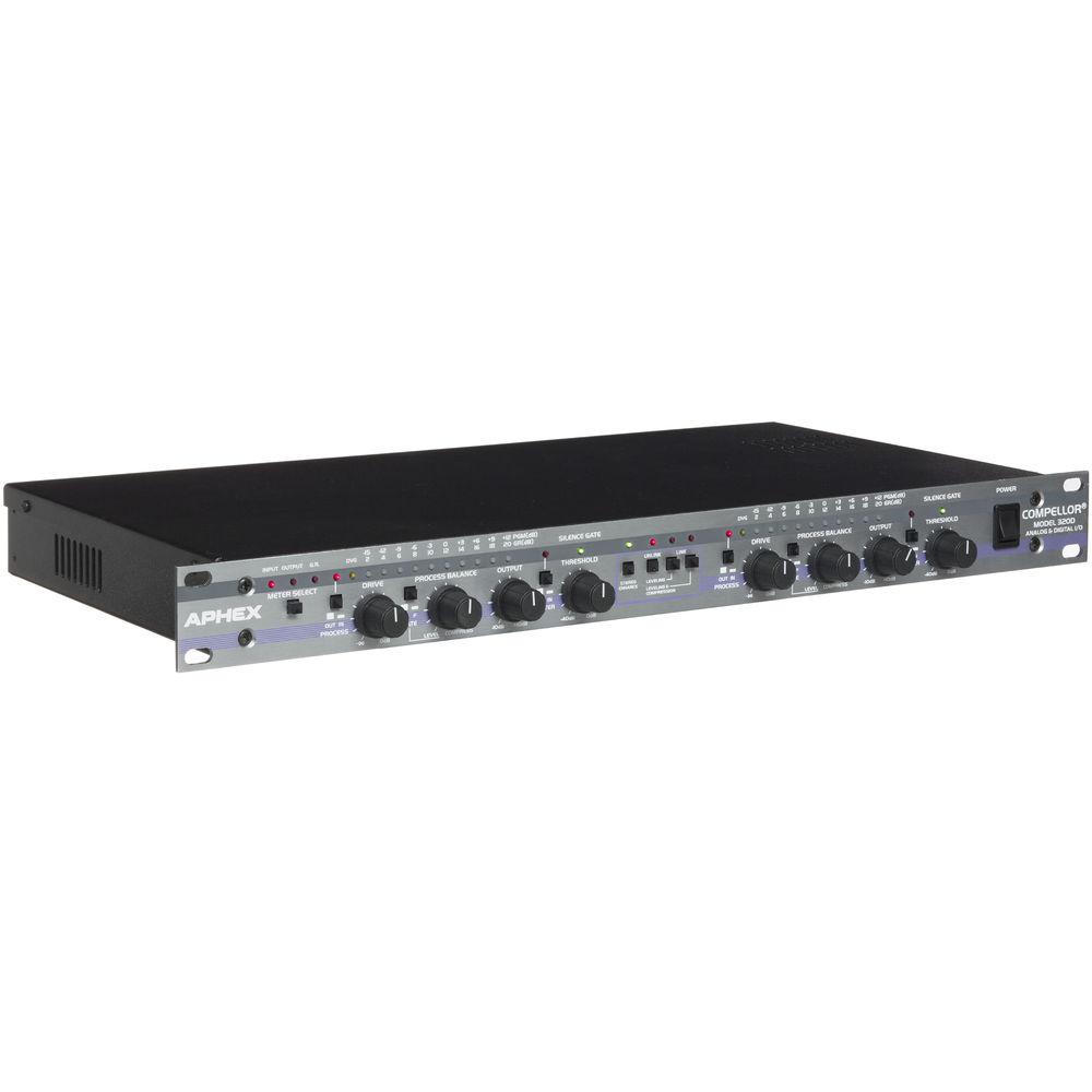 Aphex 320D COMPELLOR - Dual Channel Automated Compressor Leveler Limiter with Digital Inputs and Outputs