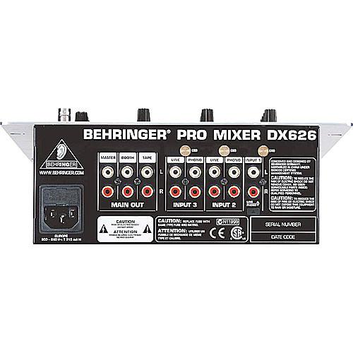 Behringer DX-626 Professional 3 Channel DJ Mixer, Behringer, DX-626, Professional, 3, Channel, DJ, Mixer