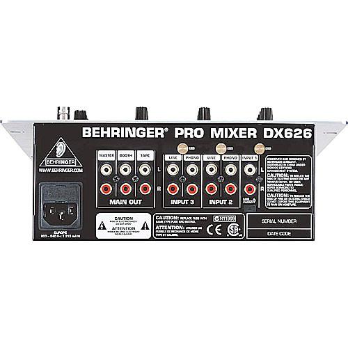 Behringer DX-626 Professional 3 Channel DJ Mixer