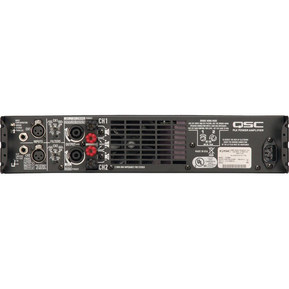 QSC PLX-3602 - PLX2 Series Stereo Power Amplifier - 775W per Channel into 8 Ohms