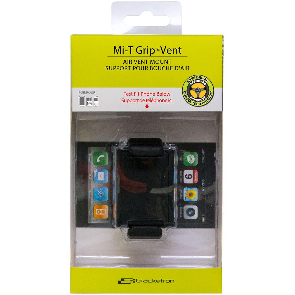 Bracketron Mi-T Portrait Landscape Grip Vent Mount for Select Smartphones and Portable Devices