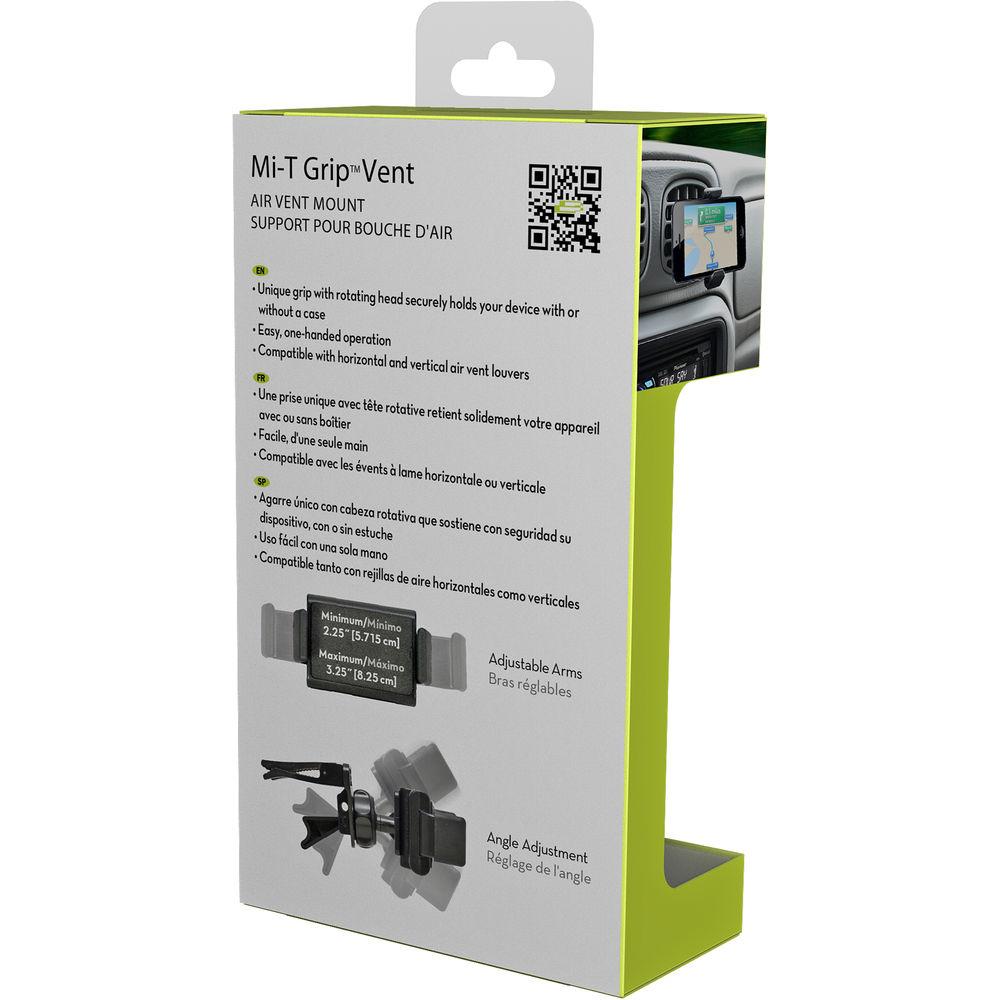 Bracketron Mi-T Portrait Landscape Grip Vent Mount for Select Smartphones and Portable Devices