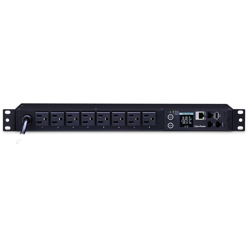 CyberPower Monitored PDU 15A 120V 5-15R Outlets Nema 5-15P 12