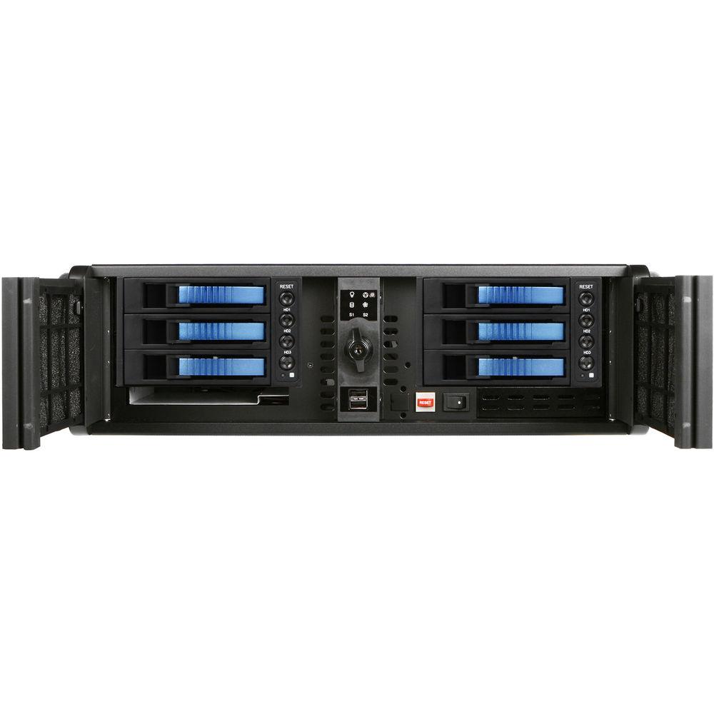 iStarUSA D Storm Series D-300L-B6SA 3U High Performance Rackmountable Chassis with Redundant Power Supply