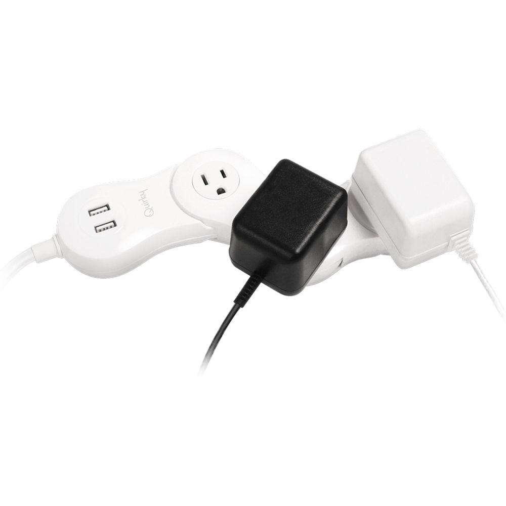 Quirky Pivot Power Desktop 3-Outlet Surge Protector with 2 USB Charging Ports