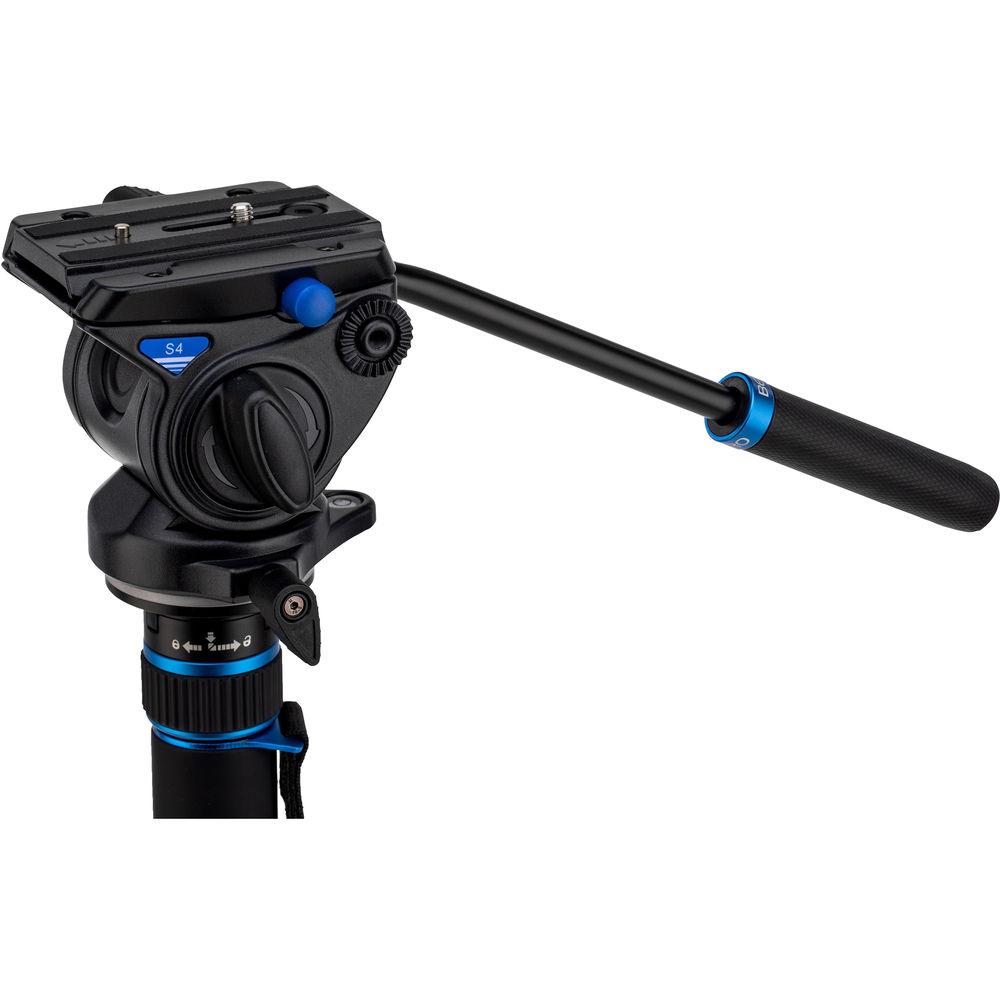 Benro #3 MCT38AF Monopod with Flip Locks, 3-Leg Base, and S4 Video Head