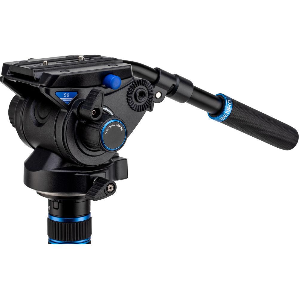 Benro #4 MCT48AF Monopod with Flip Locks, 3-Leg Base, and S6 Video Head