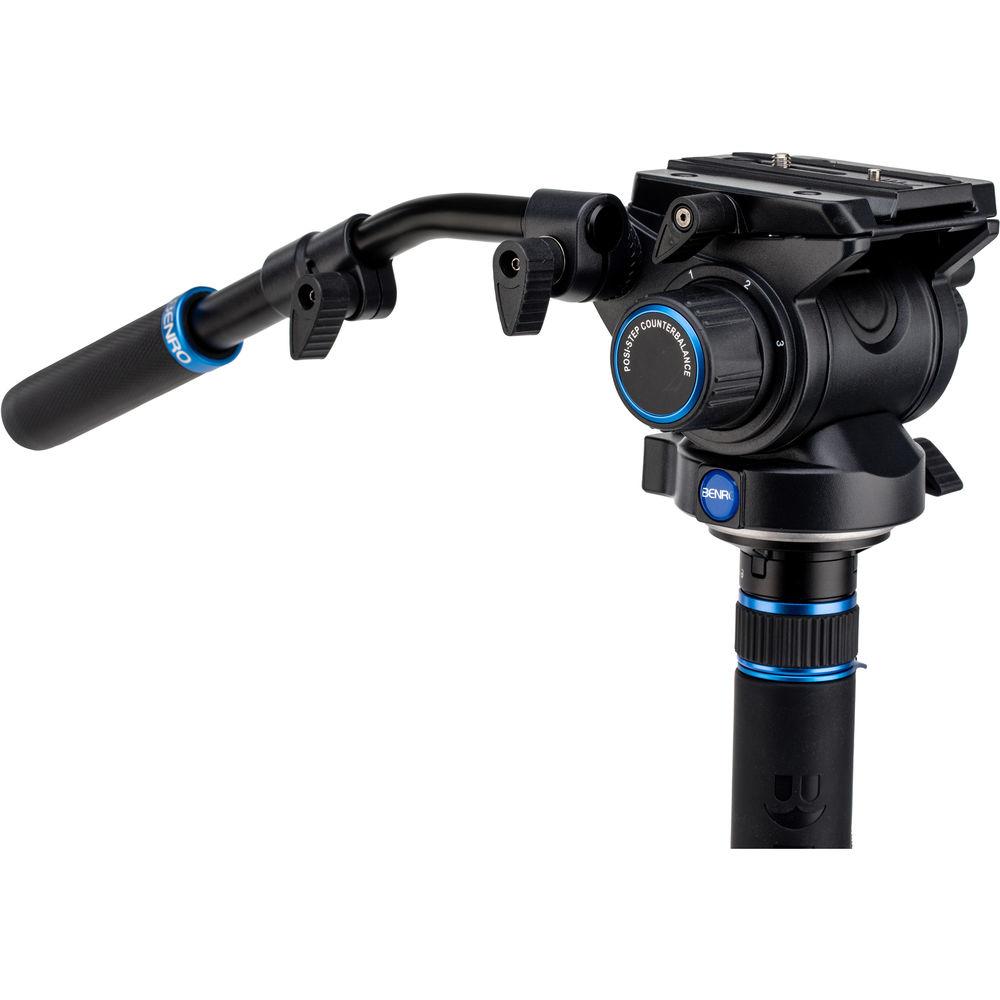Benro #4 MCT48AF Monopod with Flip Locks, 3-Leg Base, and S6 Video Head