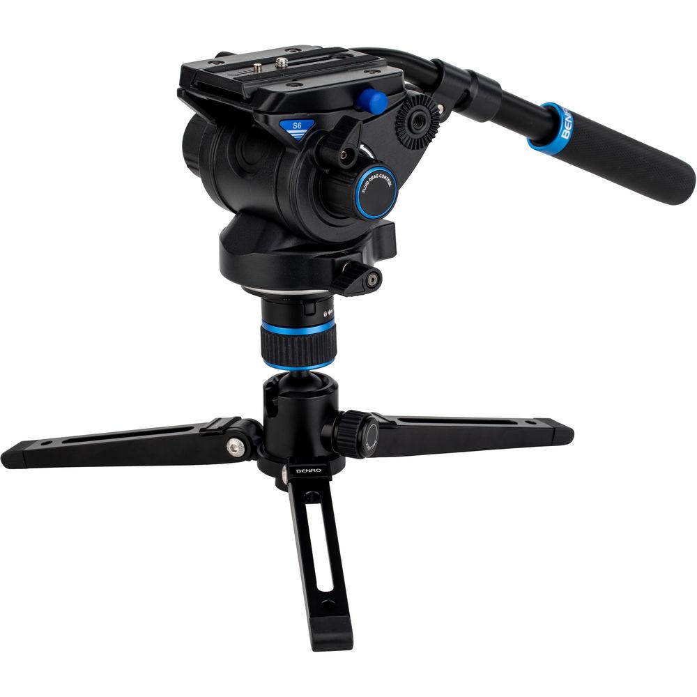 Benro #4 MCT48AF Monopod with Flip Locks, 3-Leg Base, and S6 Video Head