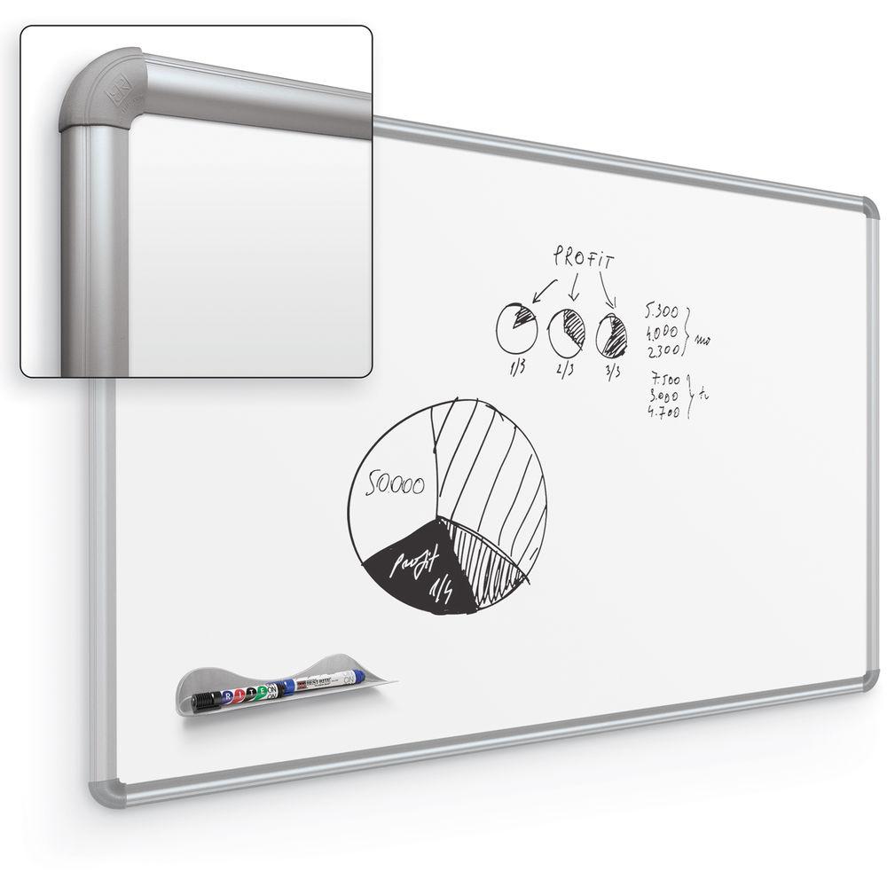 Best Rite 2H3PH-25 Porcelain Steel Markerboard with Presidential Trim