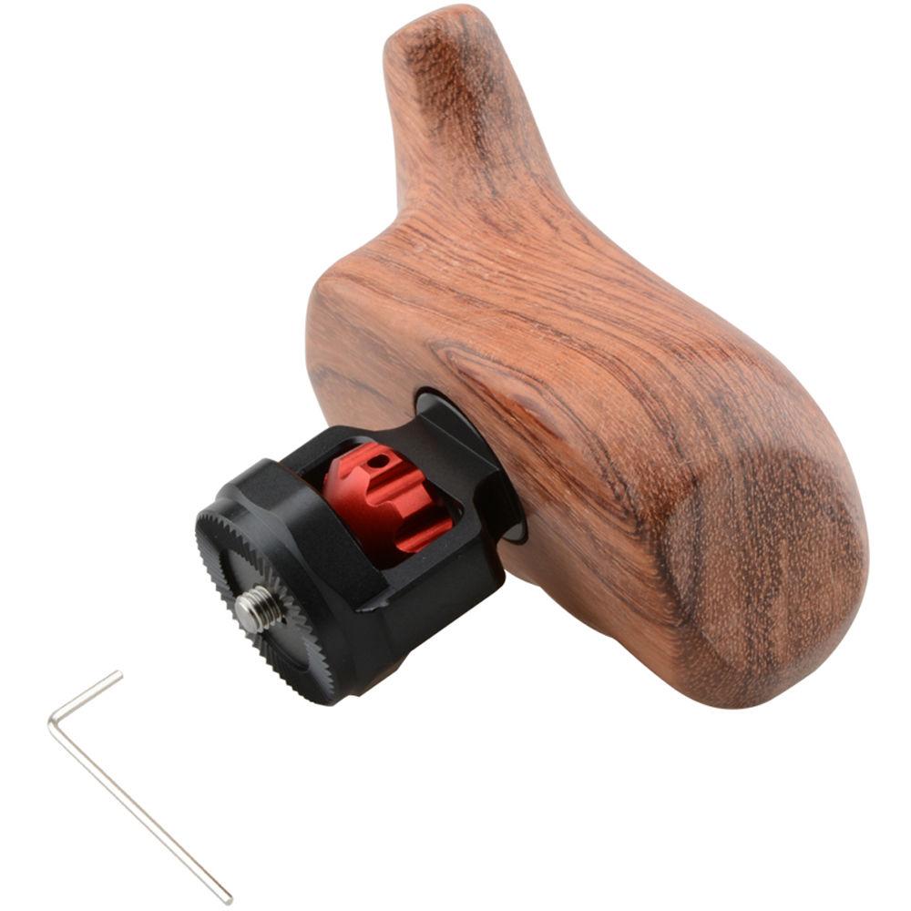CAMVATE Wooden Handle with M6 Arri Rosette Mount