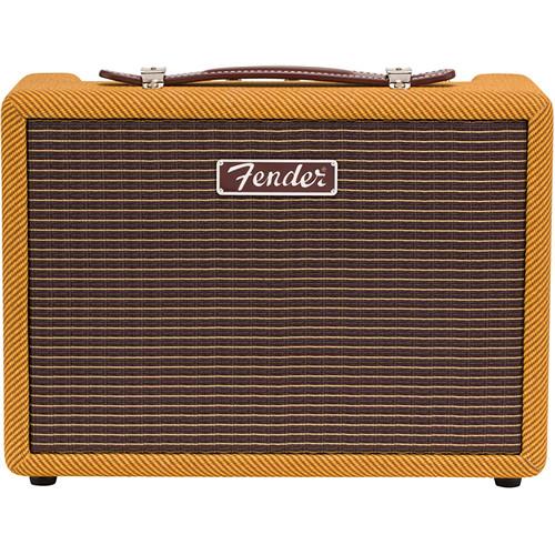Fender Monterey Tweed 120W Amped Bluetooth Speaker with 2-Woofers,2-Tweeters RCA-RIAA 3.5mm Stereo Inputs