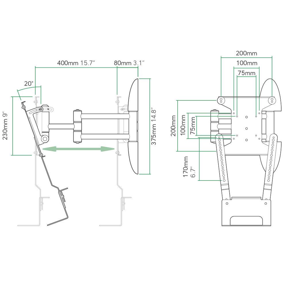 FLEXSON Cantilever Mount for Sonos Beam and 40" TV