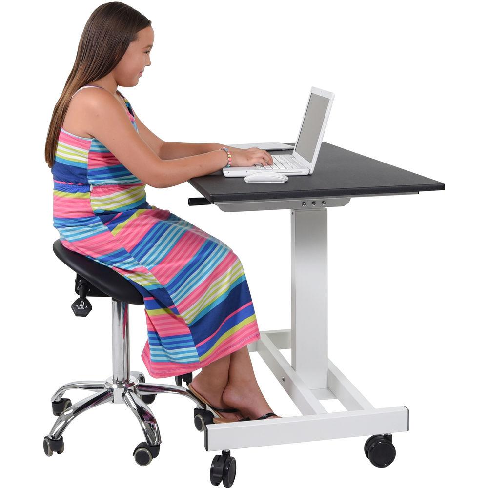 Luxor 40" Single-Column Crank Adjustable Stand-Up Desk