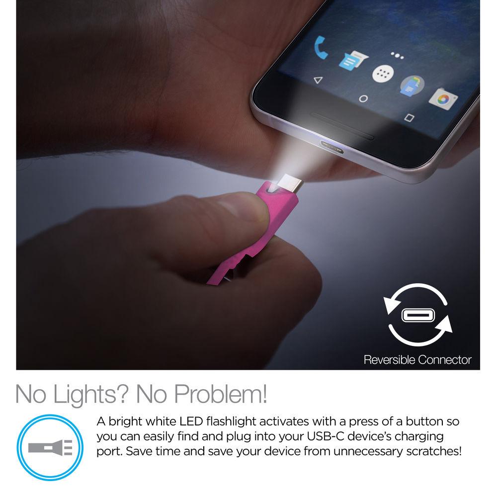 Naztech USB Type-C to Type-A Charge Sync Cable with LED Light