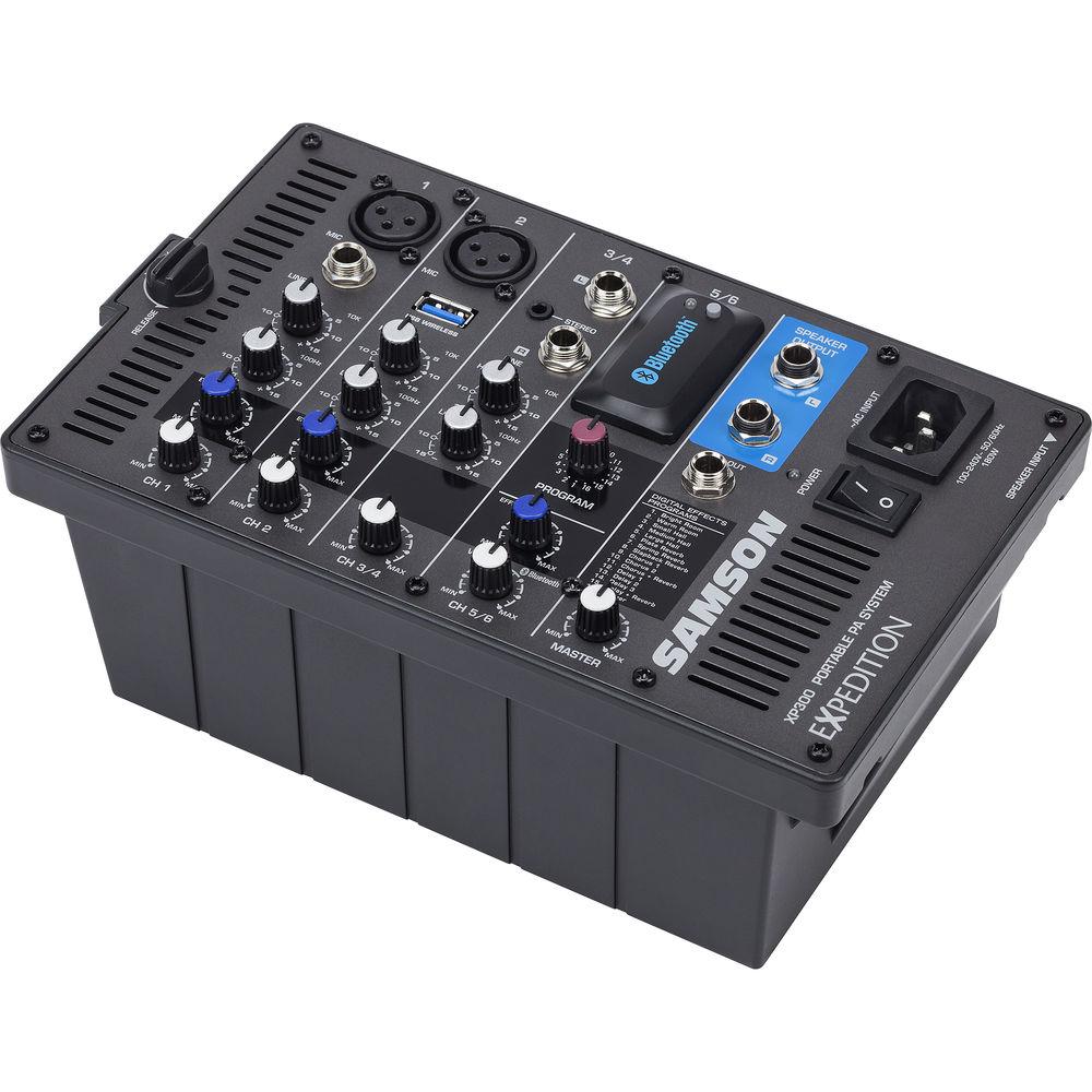 Samson Expedition XP300 6" 2-Way 300W All-In-One Portable Bluetooth-Enabled Stereo PA System