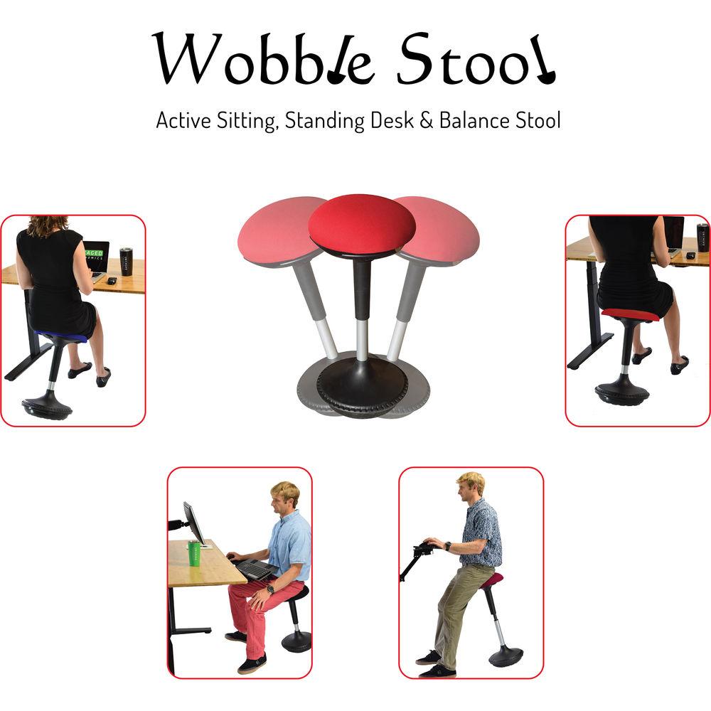 Uncaged Ergonomics Wobble Stool - Round Fabric Seat