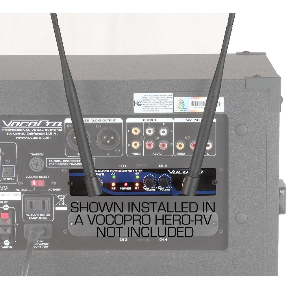 VocoPro UHF-28-9 Dual-Channel UHF Wireless Handheld Microphone System