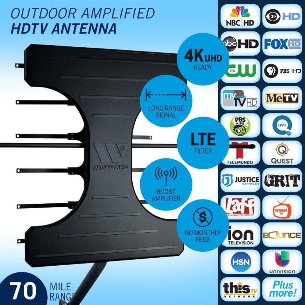 Winegard Elite 7550 Amplified Outdoor Attic HDTV Antenna, Winegard, Elite, 7550, Amplified, Outdoor, Attic, HDTV, Antenna