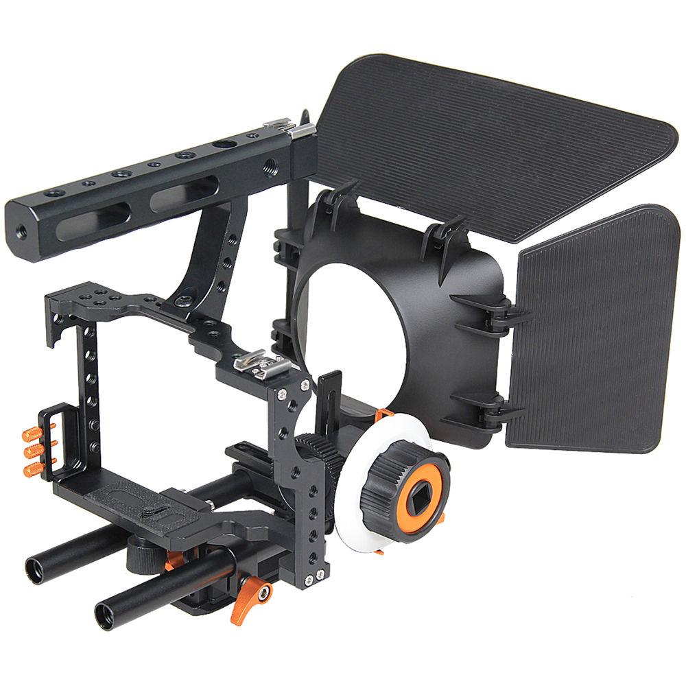 YELANGU C500 Camera Cage with Matte Box and Follow Focus