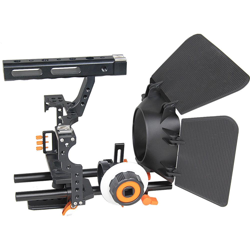 YELANGU C500 Camera Cage with Matte Box and Follow Focus